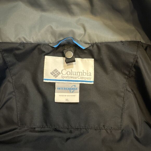 Columbia Jacket Size Large XL Black Red Gray Nylon Waterproof Interchange Shell - Picture 8 of 8